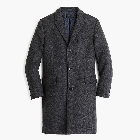 J. Crew Other - NWT J. Crew Men's Wool Topcoat Charcoal Grey 38S